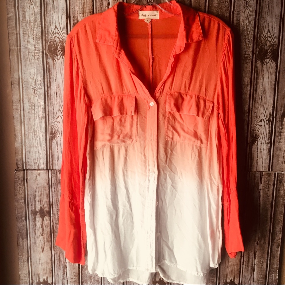 Anthropologie Cloth and Stone Ombré Button Down